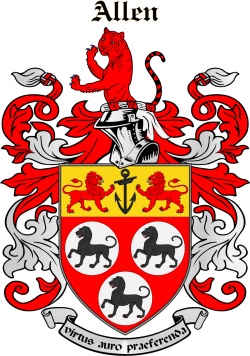 ALLAND family crest ALLAND family crest