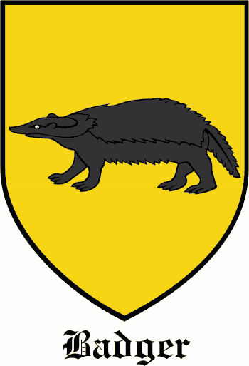 BADGER family crest BADGER family crest