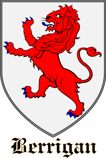 BERRIGAN family crest BERRIGAN family crest