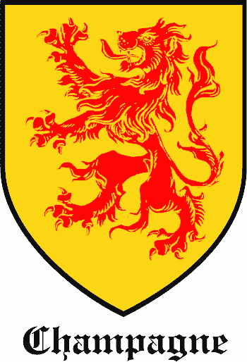 CHAMPAGNE family crest CHAMPAGNE family crest