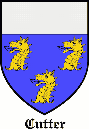 CUTTER family crest CUTTER family crest