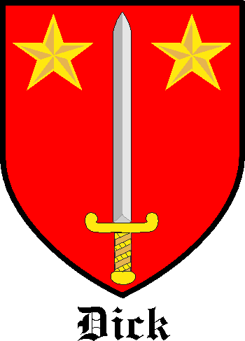 DICK family crest DICK family crest