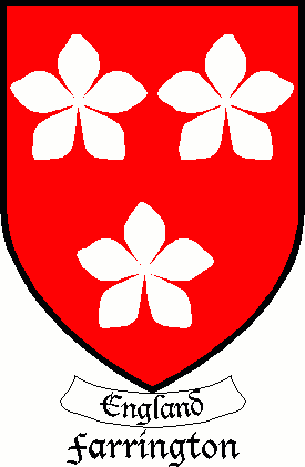 FARRINGTON family crest FARRINGTON family crest