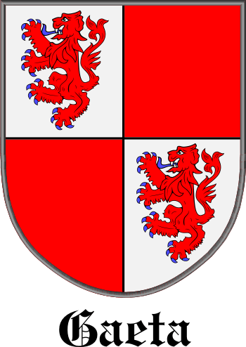 GAETA family crest GAETA family crest