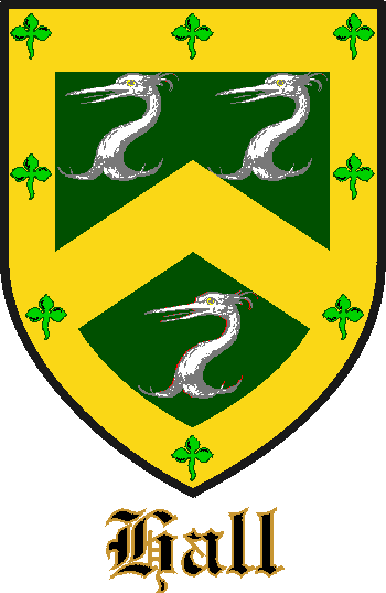 HALL family crest HALL family crest