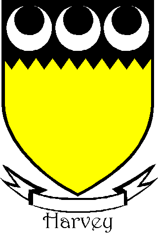 HARVEY family crest HARVEY family crest