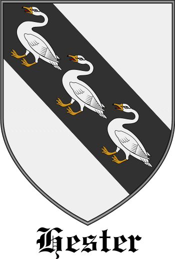 HESTER family crest HESTER family crest