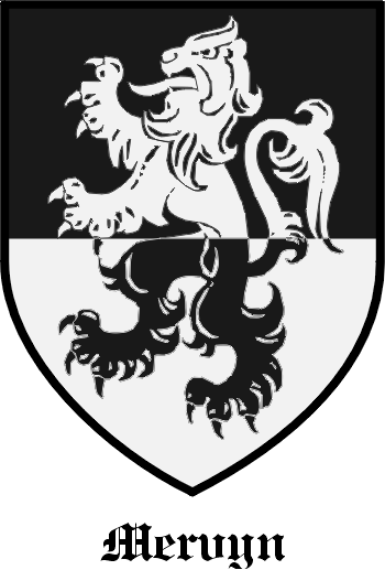 MERVYN family crest MERVYN family crest