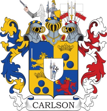 CARLSON family crest CARLSON family crest