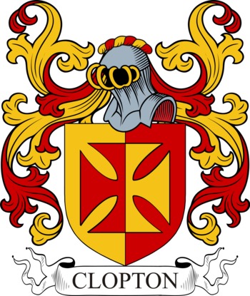 CLOPTON family crest CLOPTON family crest