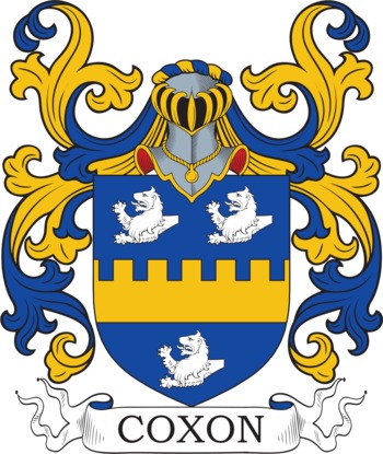 COXON family crest COXON family crest