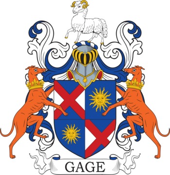 GAGE family crest GAGE family crest