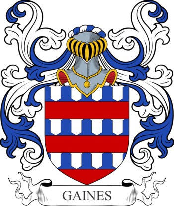 GAINES family crest GAINES family crest