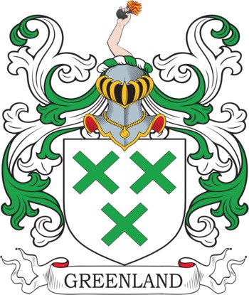 GREENLAND family crest GREENLAND family crest