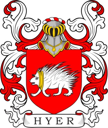 HYER family crest HYER family crest