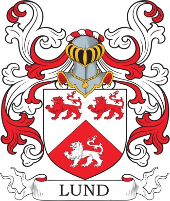 LUND family crest LUND family crest