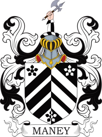 MANEY family crest MANEY family crest