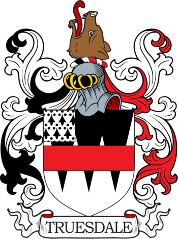 TRUESDALE family crest TRUESDALE family crest