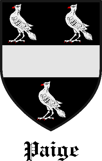 PAIGE family crest PAIGE family crest