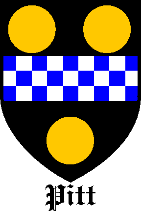 PITT family crest PITT family crest