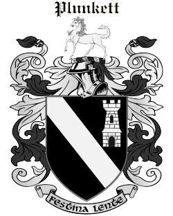 PLUNKETT family crest PLUNKETT family crest