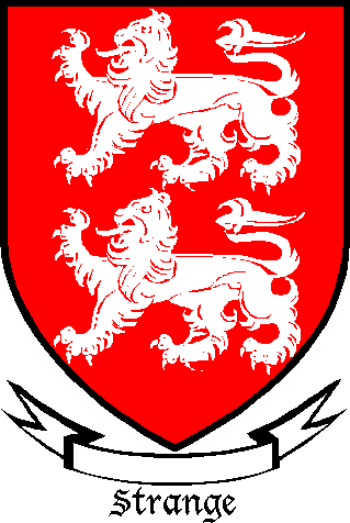 STRANGE family crest STRANGE family crest
