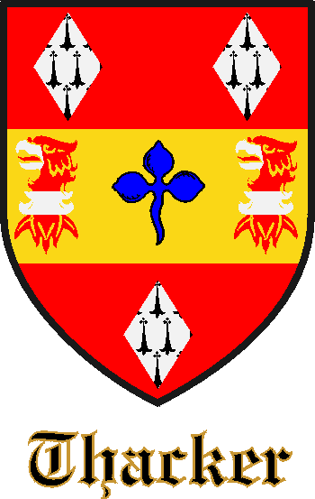 THACKER family crest THACKER family crest