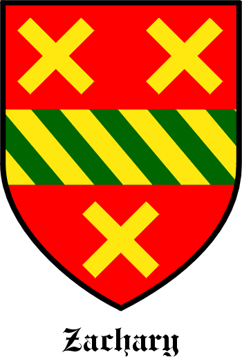 ZACHARY family crest ZACHARY family crest